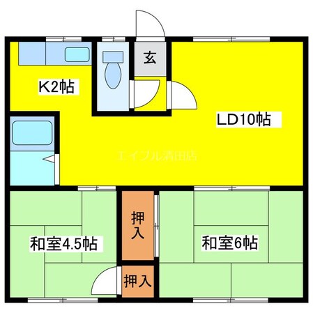 NORTH FIELD壱番館の物件間取画像